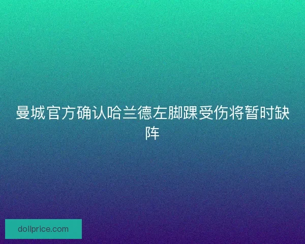 曼城官方确认哈兰德左脚踝受伤将暂时缺阵